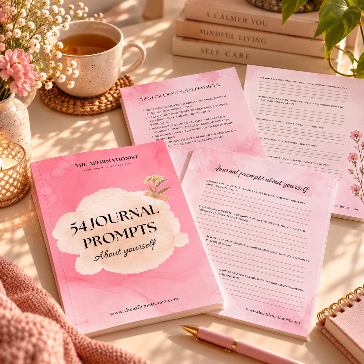 Free 54 Journal Prompts About Yourself to get started.